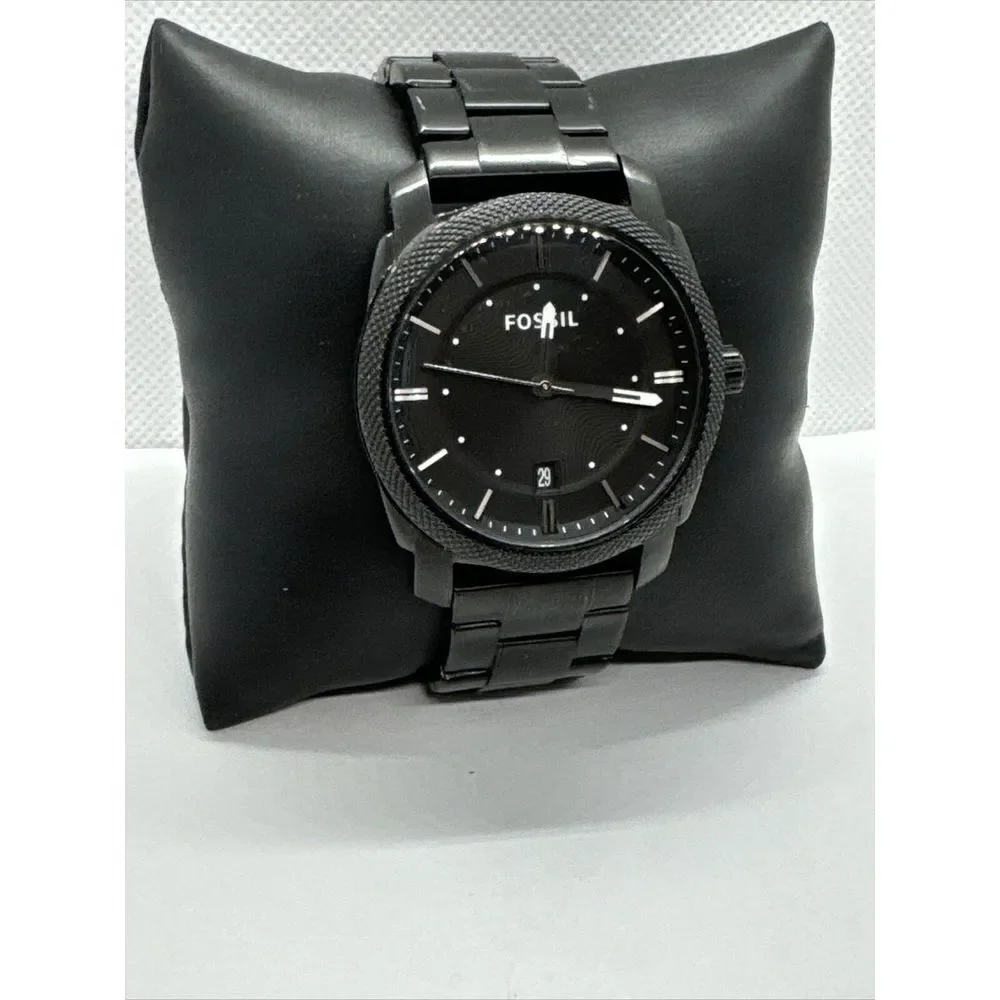 Fossil Machine FS4775 Women Black Stainless Steel Analog Dial Wrist Watch JNA331